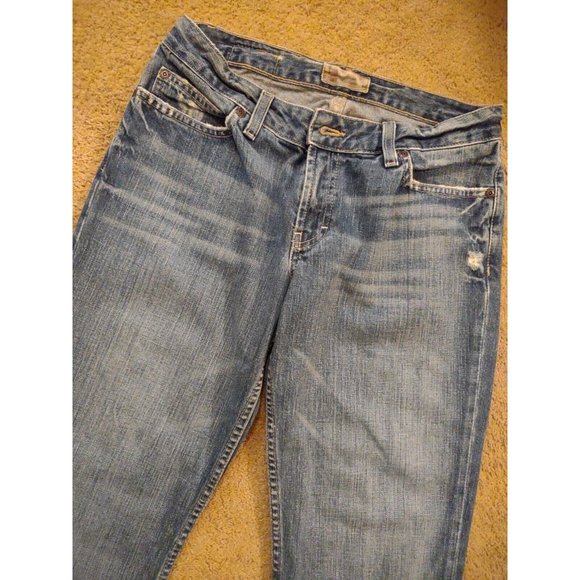 Womens BKE Denim Cut Off Blue Jeans All Cotton Stretch Waist 30 In Inseam 29 In - Picture 7 of 12